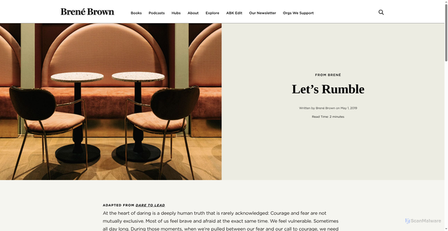 Security scan screenshot of https://brenebrown.com/articles/2019/05/01/lets-rumble/
