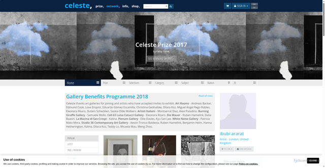 Security scan screenshot of https://www.celesteprize.com