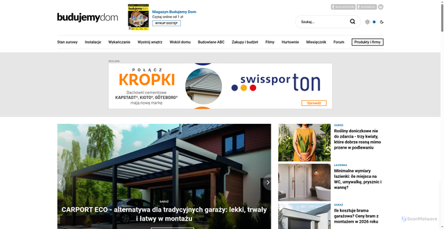 Security scan screenshot of https://budujemydom.pl
