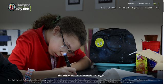 Security scan screenshot of https://www.osceolaschools.net/