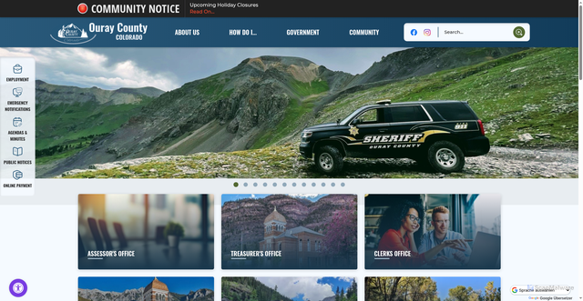 Security scan screenshot of https://ouraycountyco.gov/