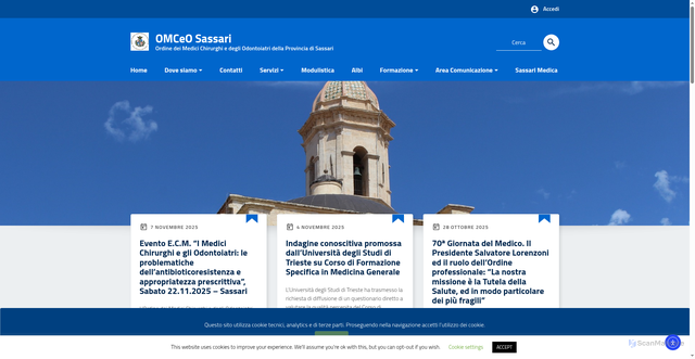 Security scan screenshot of https://omceoss.org/wp/