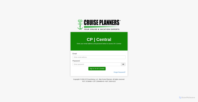 Security scan screenshot of https://cruiseplannersnet.com