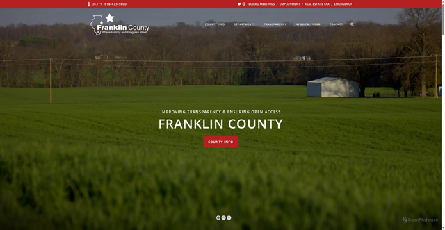 Security scan screenshot of https://franklincountyil.gov/