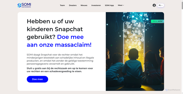 Security scan screenshot of https://snapchatclaim.de