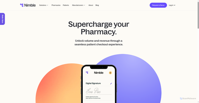 Security scan screenshot of https://nimblerx.com