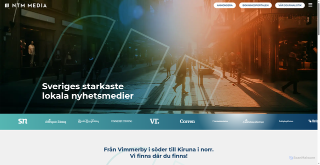 Security scan screenshot of https://ntmmedia.se/