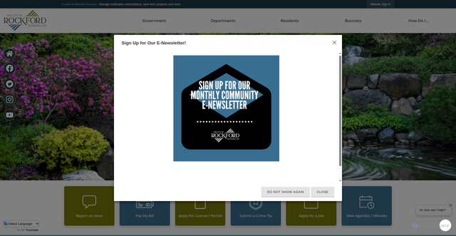 Security scan screenshot of https://rockfordil.gov/