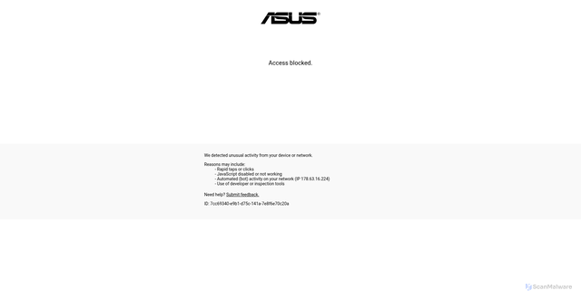 Security scan screenshot of https://estore.asus.com/