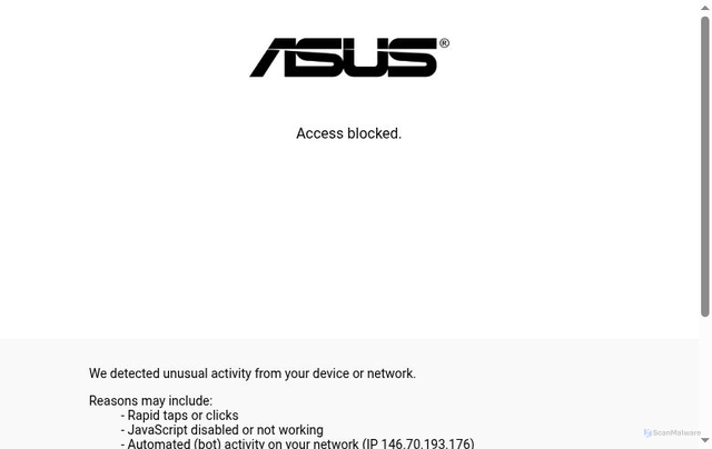 Security scan screenshot of https://estore.asus.com/