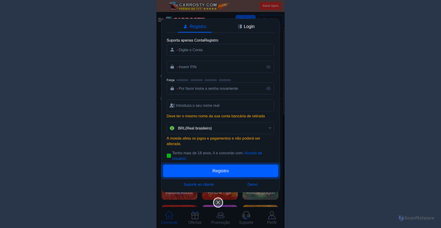 Security scan screenshot of http://vip-carros.com/