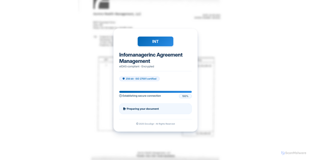 Security scan screenshot of https://mines-online.de/doc/Agreement-settement/index.html#acelaya@infomanagerinc.com