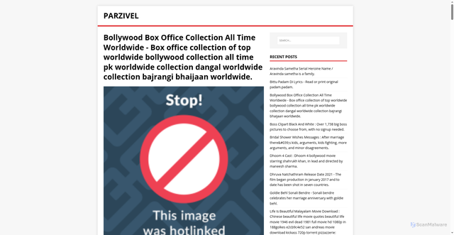 Security scan screenshot of https://ziparvel.pages.dev/post/bollywood-box-office-collection-all-time-worldwide/