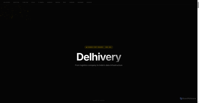 Security scan screenshot of https://delhivery-research.vercel.app/
