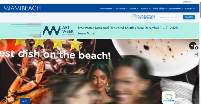 Security scan screenshot of https://www.miamibeachfl.gov/