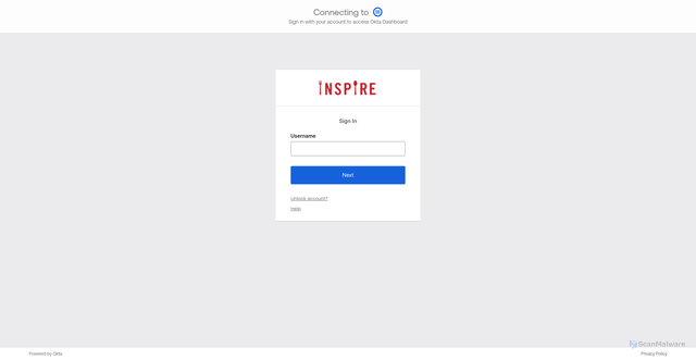 Security scan screenshot of https://inspire.okta.com