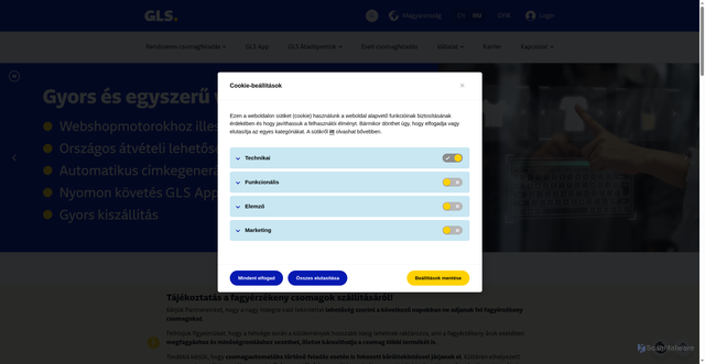 Security scan screenshot of https://gls-hungary.com