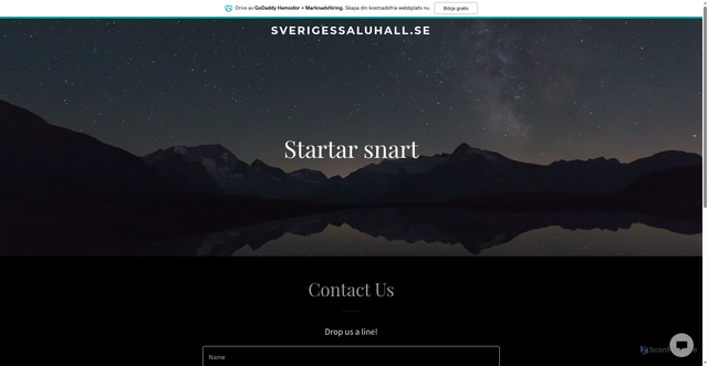 Security scan screenshot of https://sverigessaluhall.se
