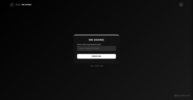 Security scan screenshot of https://x-code-randomverse-5kemzeavbg.edgeone.app/nik-doxing.html