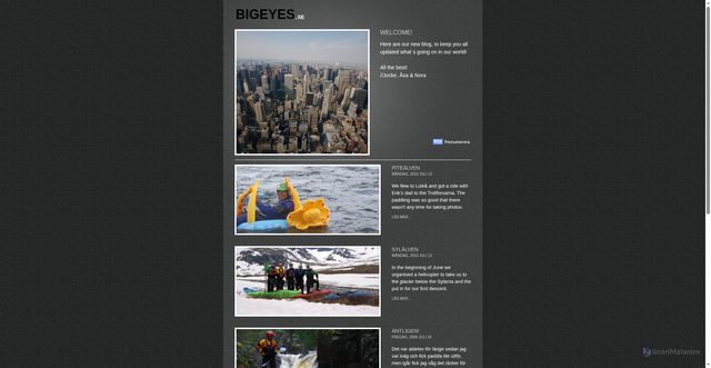 Security scan screenshot of https://bigeyes.se
