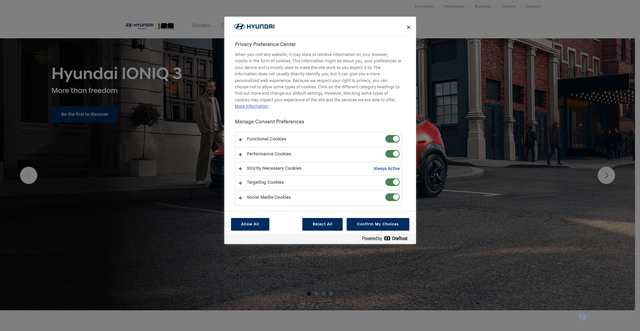 Security scan screenshot of https://org-eu-www.hyundai.com