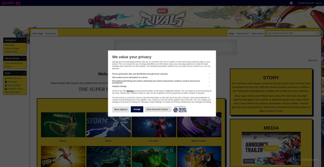 Security scan screenshot of https://marvelrivals.wiki.gg/