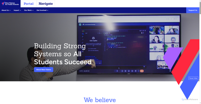 Security scan screenshot of https://www.newvisions.org