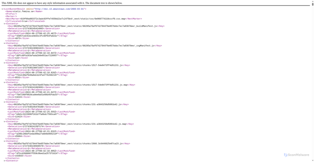 Security scan screenshot of https://static.femina.se/