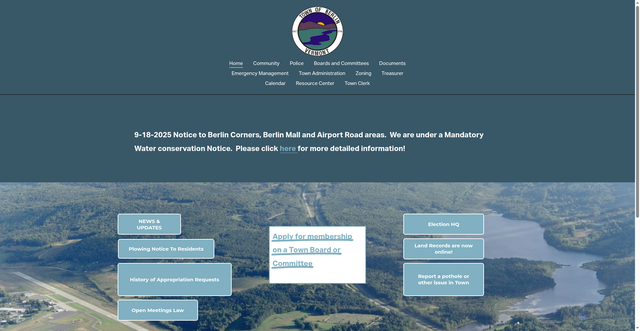 Security scan screenshot of https://www.berlinvt.gov/