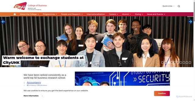 Security scan screenshot of https://www.cb.cityu.edu.hk