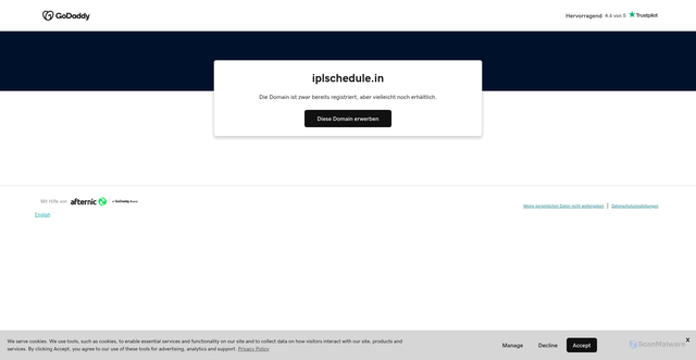 Security scan screenshot of https://iplschedule.in/