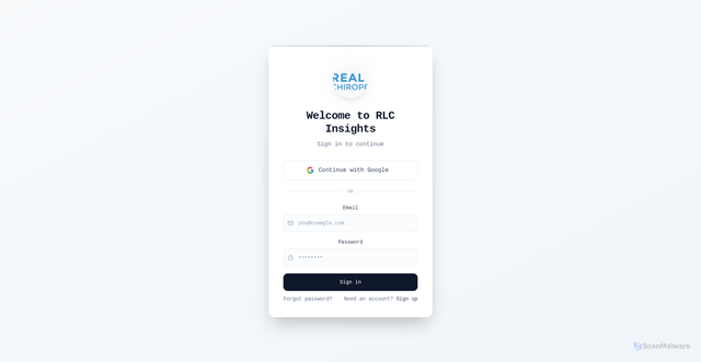 Security scan screenshot of https://rlc-clinic-stats.com/