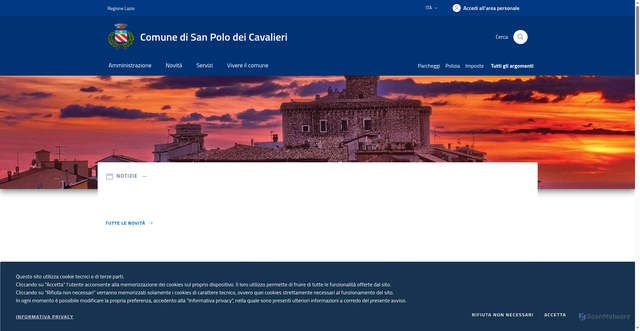 Security scan screenshot of https://www.comune.sanpolodeicavalieri.rm.it