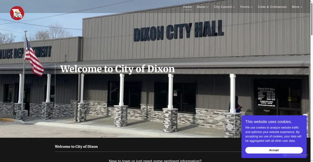 Security scan screenshot of https://dixonmo.gov/