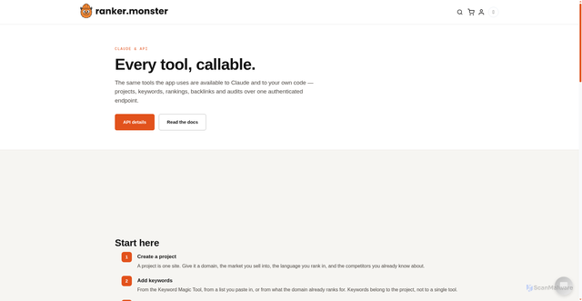Security scan screenshot of https://ranker.monster/docs/