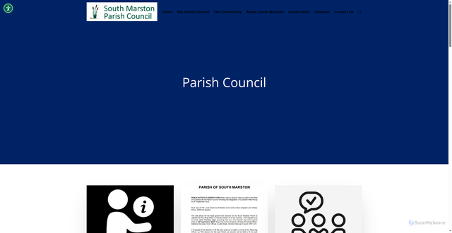 Security scan screenshot of https://southmarston.org.uk/category/parish-council/