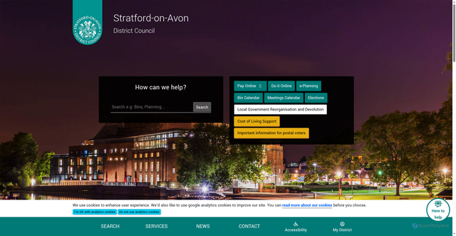 Security scan screenshot of https://www.stratford.gov.uk/