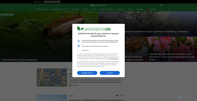 Security scan screenshot of https://jardineriaon.com
