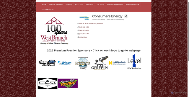 Security scan screenshot of https://www.wbacc.com/list/member/consumers-energy-44