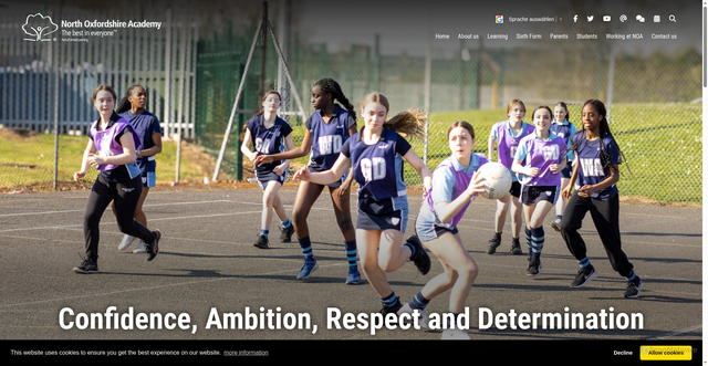 Security scan screenshot of http://www.northoxfordshire-academy.org/