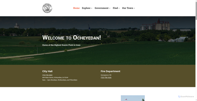 Security scan screenshot of https://ocheyedaniowa.gov/