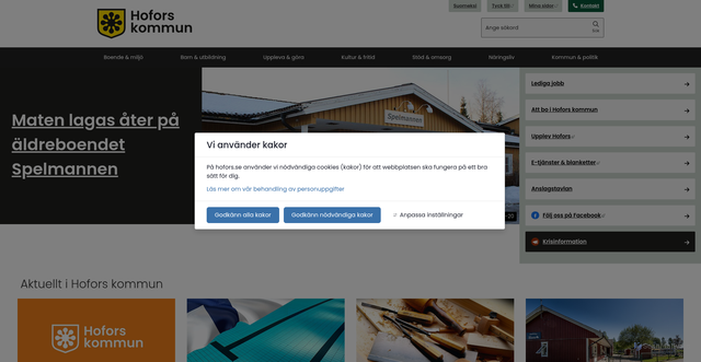 Security scan screenshot of https://www.hofors.se/