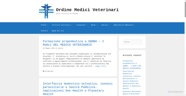 Security scan screenshot of http://www.veterinarimatera.it/