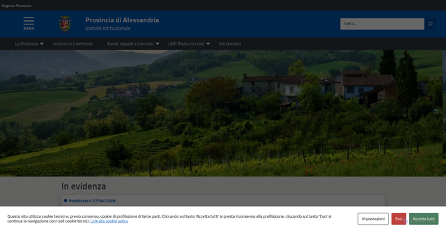 Security scan screenshot of https://www.provincia.alessandria.it