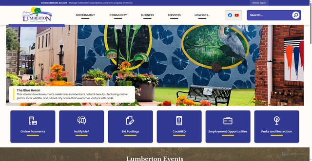 Security scan screenshot of https://lumbertonnc.gov/