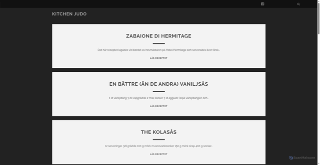 Security scan screenshot of https://kitchenjudo.se