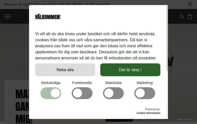Security scan screenshot of https://www.maxulin.se/
