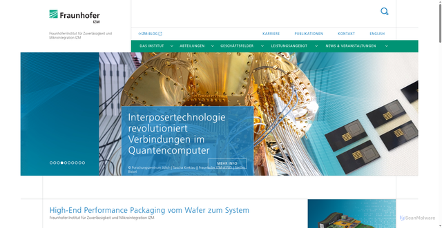 Security scan screenshot of https://www.izm.fraunhofer.de/