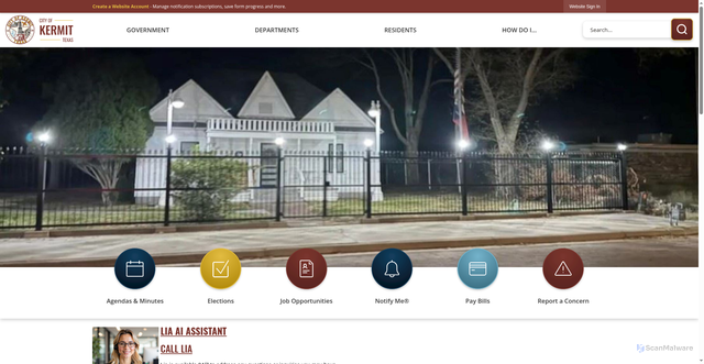 Security scan screenshot of https://kermittx.gov/
