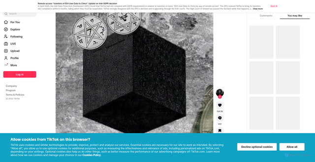 Security scan screenshot of https://vt.tiktok.com/ZS9c687pa/